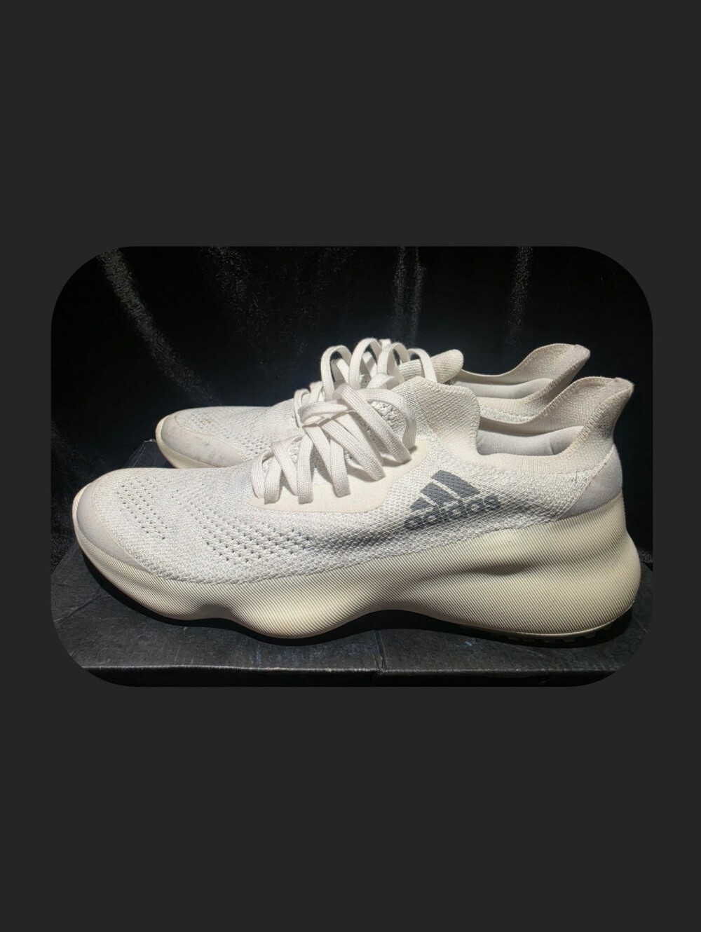 adidas Futurenatural Primeknit Low Top Running Sneaker White Grey S42514 Men's 8